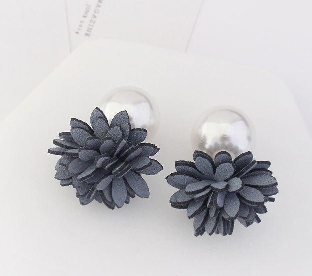 anting fashion korea stud earring bunga mutiara flower pearl jan122