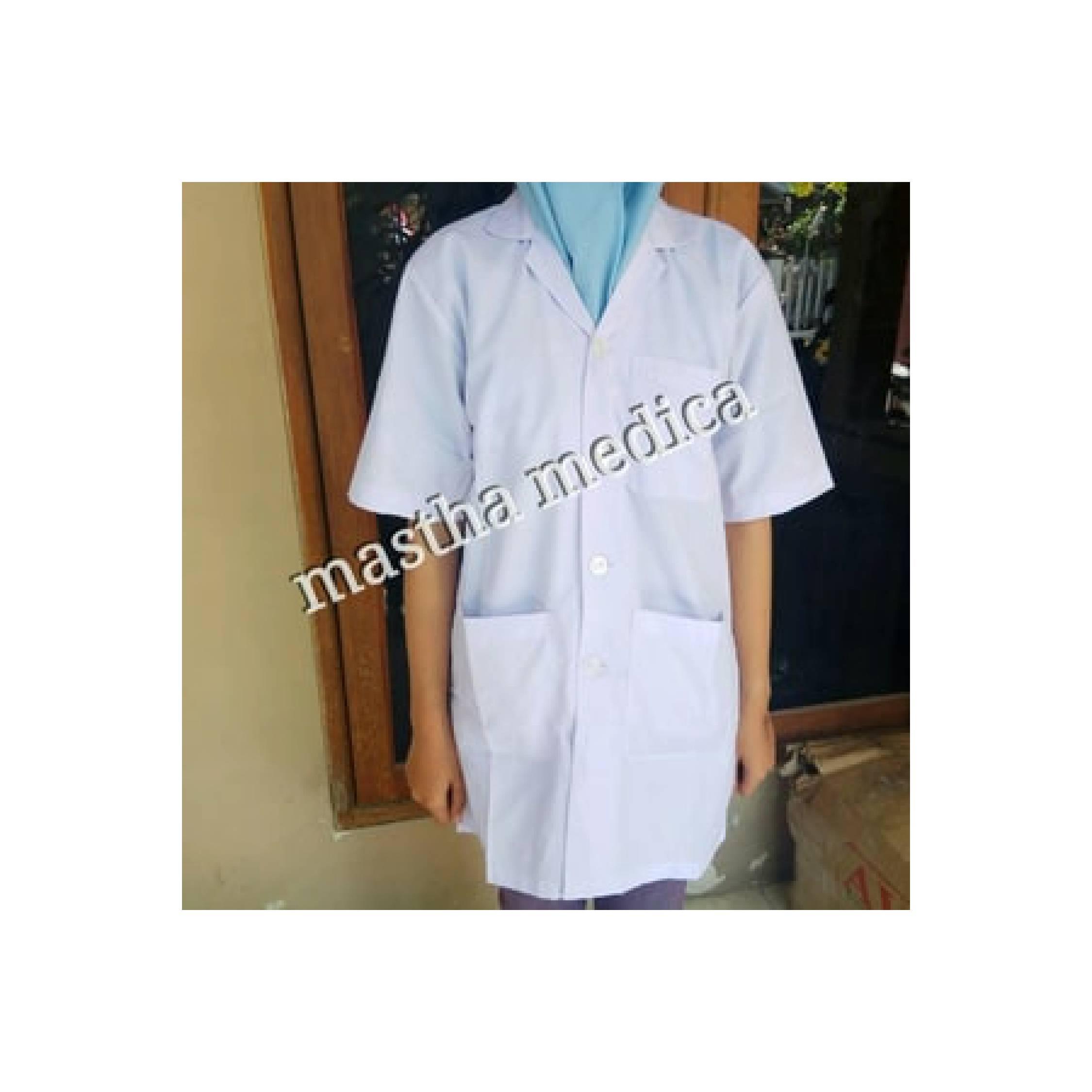 jas Lab/ Laboratorium lengan Pendek Ukuran S