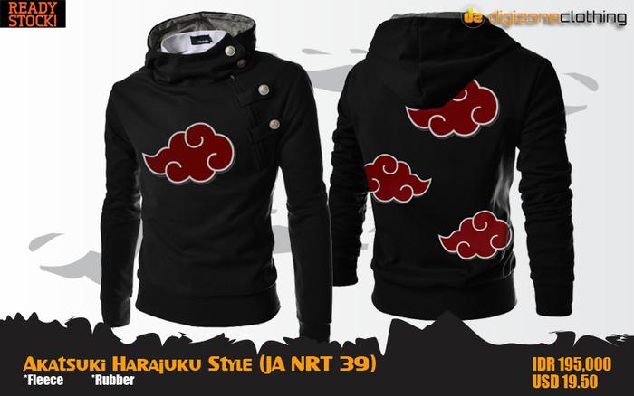 Harga Spesial!! AKATSUKI HARAJUKU STYLE HOODIE (JAKET ANIME NARUTO - JA NRT 39) - ready stock