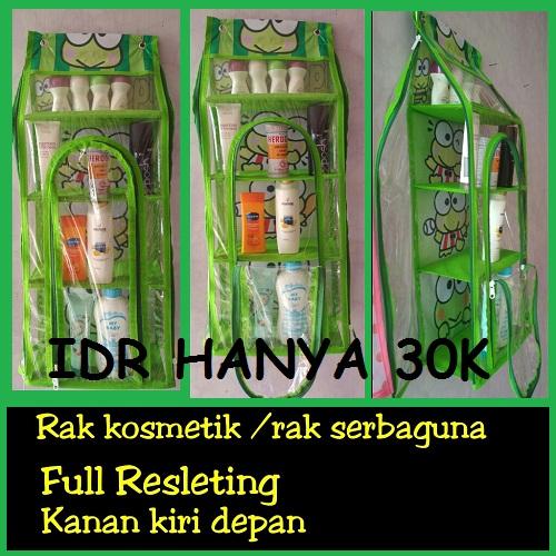 RAK KOSMETIK GANTUNG KEROPI HIJAU FULL SLETING MURAH