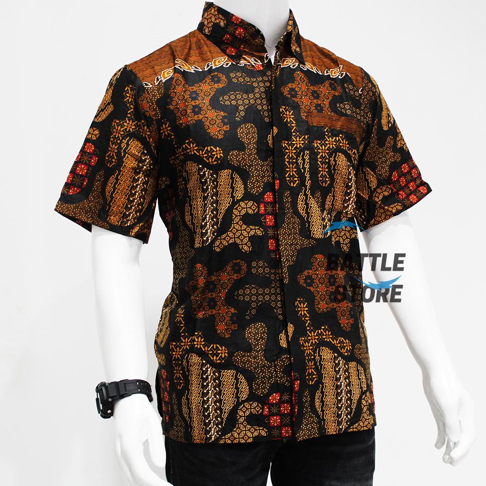 BATIK PRIA - BATIK PEKALONGAN - KEMEJA BATIK PRIA LENGAN PENDEK 009