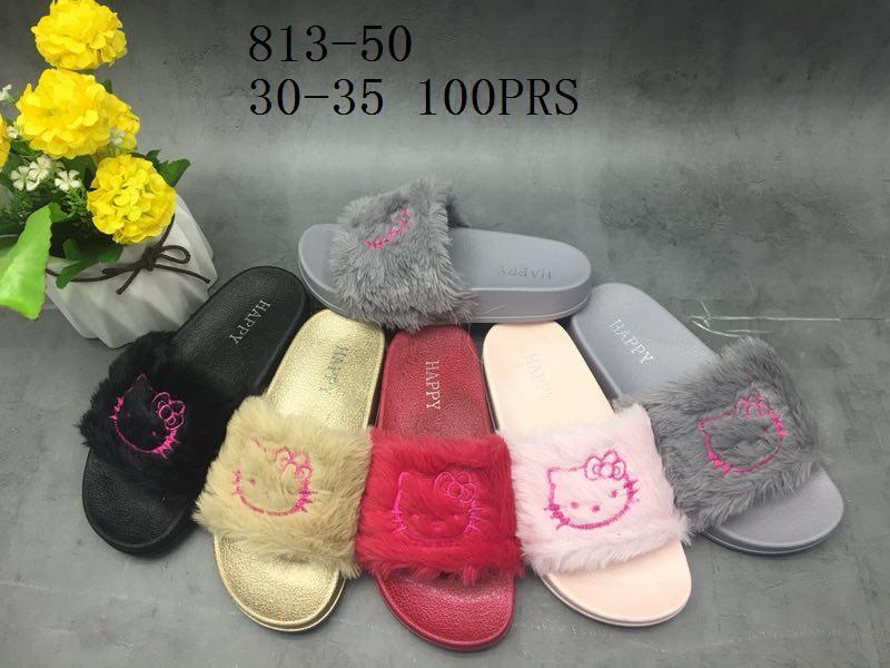 Sandal Selop Anak Perempuan Bulu 81350 Import Usia Tanggung