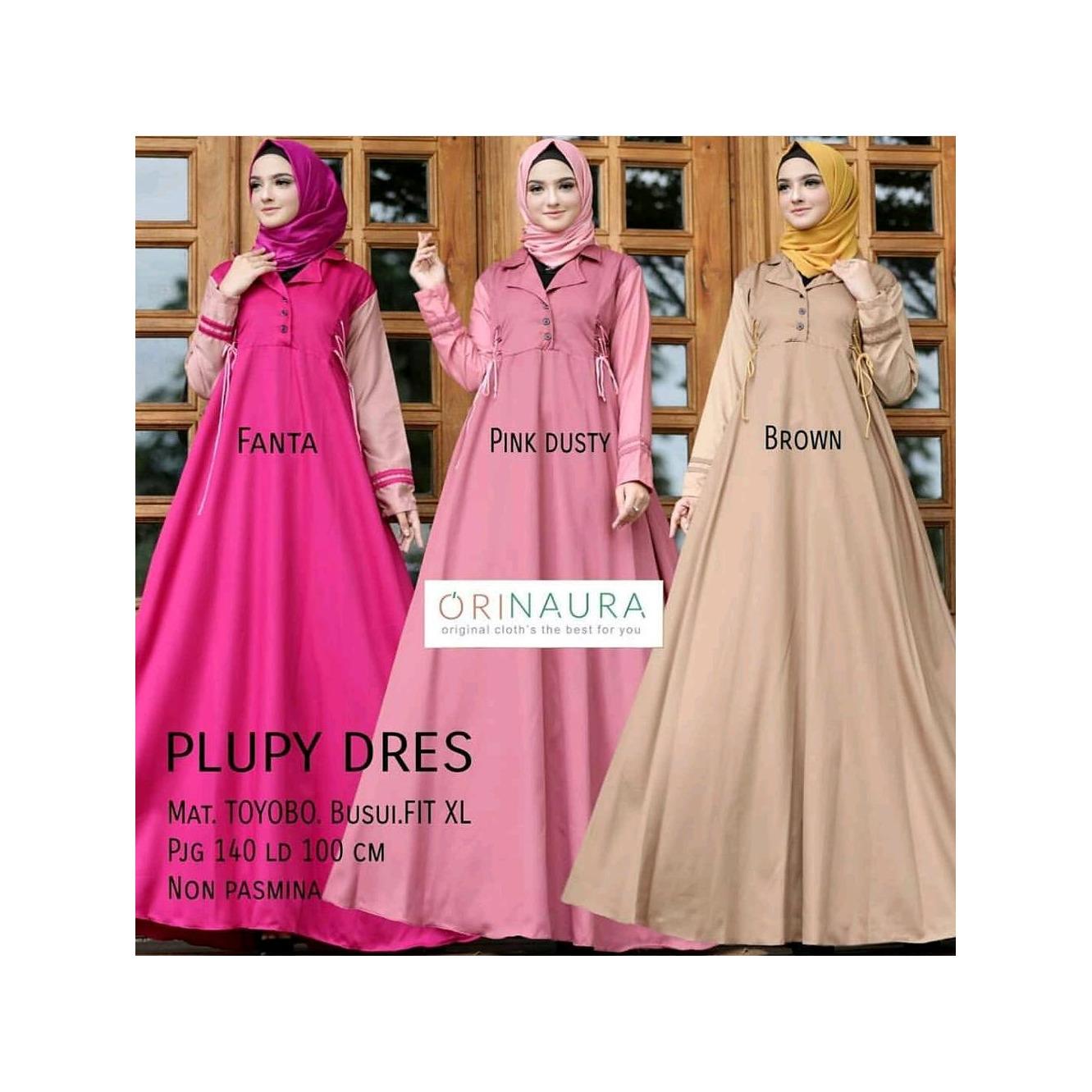 PALING DIMINATI !! Baju Muslim Wanita Plupy Dress