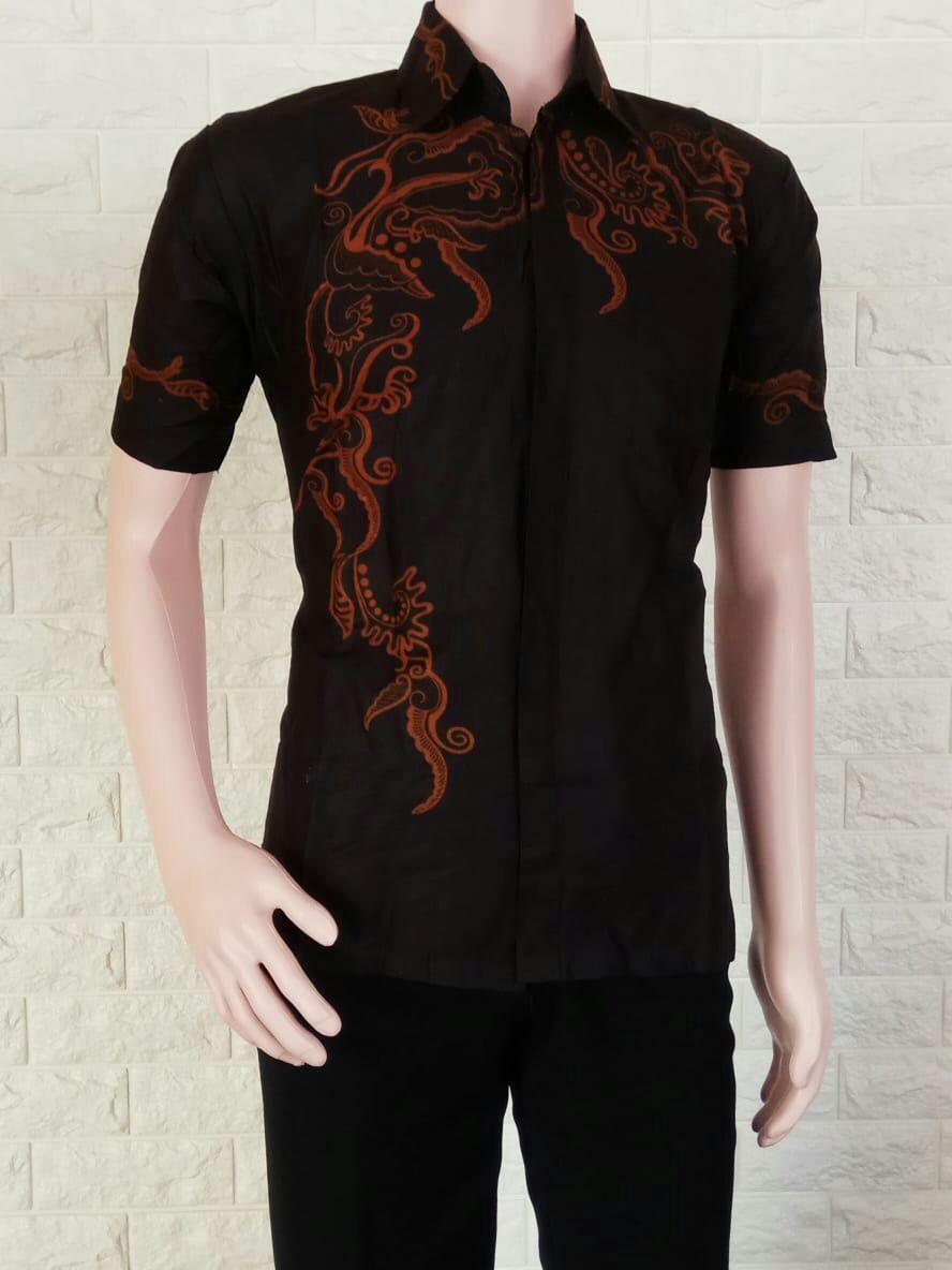 Jual Baju Batik Pria Baju Batik Modern Kemeja Batik Pekalongan Hem Batik Kemeja Motif ARJUNA COKLAT