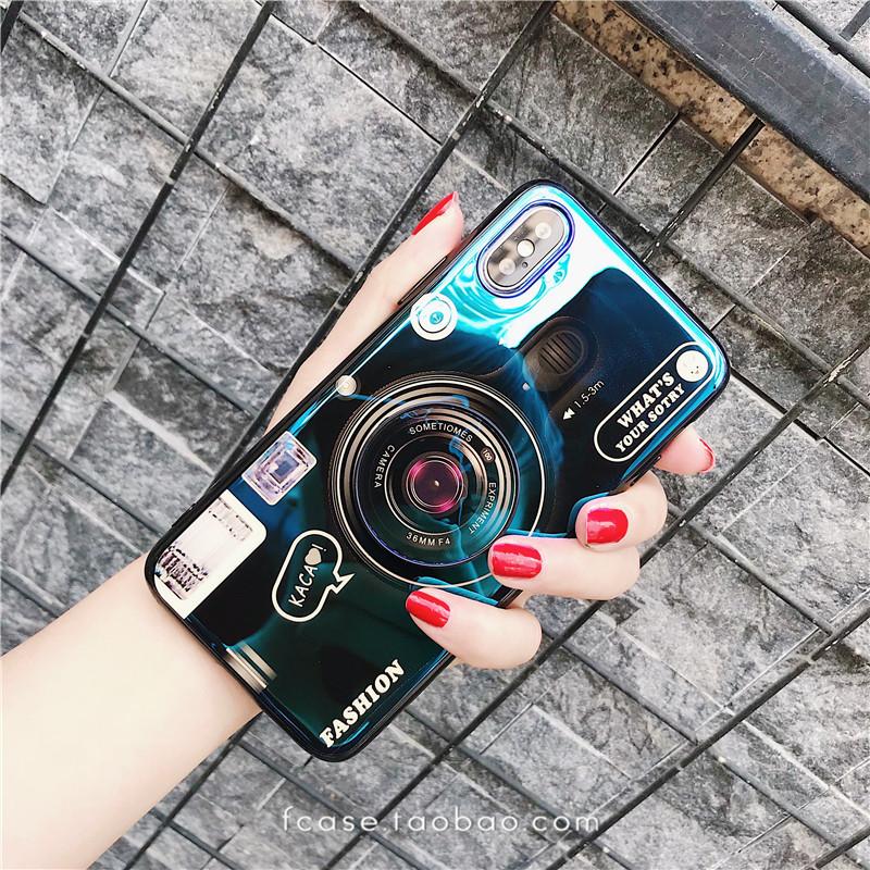 Beberapa Casing HP Iphone8 Cahaya Biru Kamera Apple ID Kantong Udara