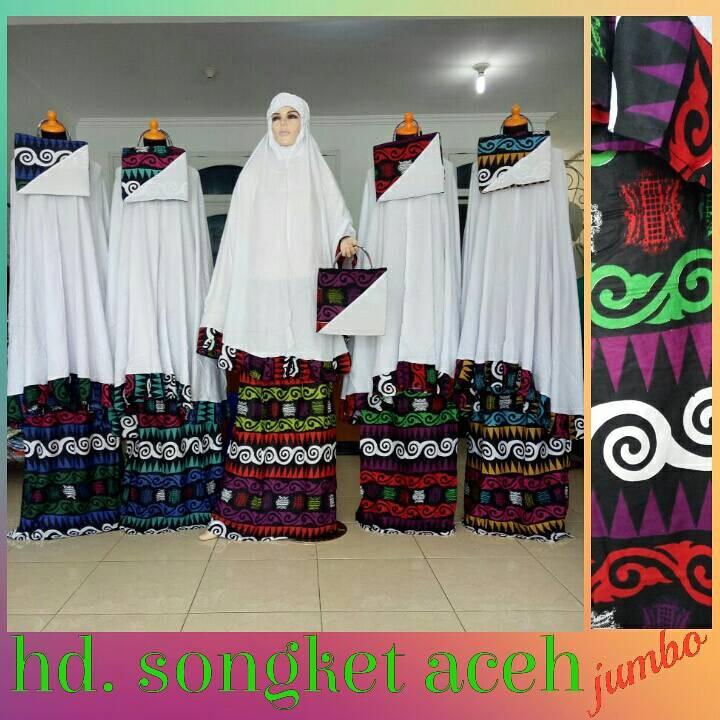 RAMADHAN PROMO MUKENAH KATUN SONGKET PUTIH RAYON TERMURAH ECER GROSIR KODI PARTAI ()