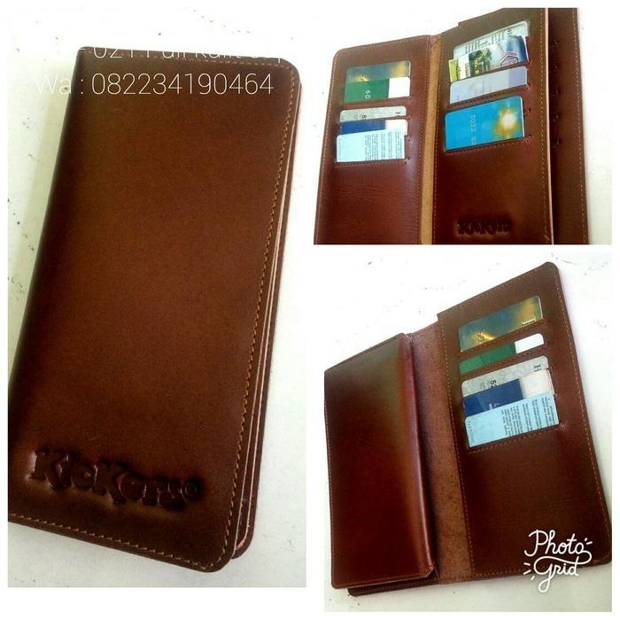 Dompet Panjang Pria Kulit Asli, Dompet Kickers Kulit Asli Durable, DK04 Full Kulit