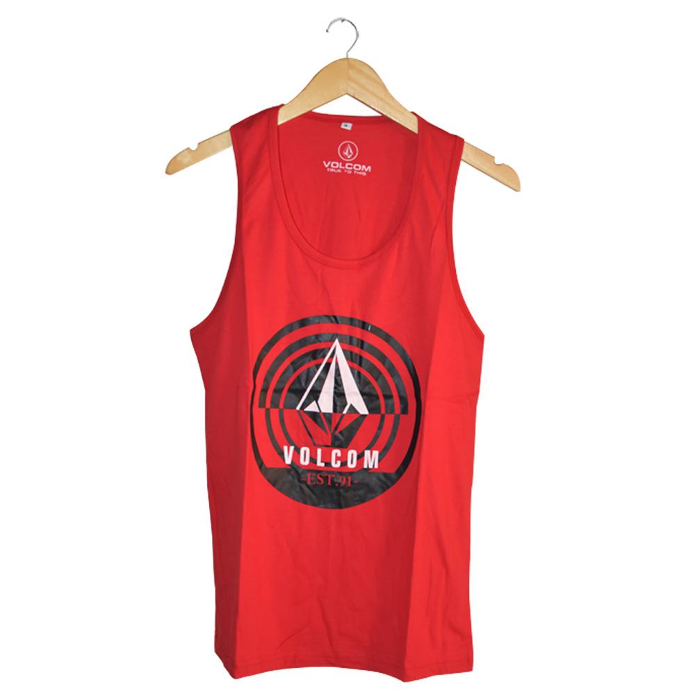 kaos distro singlet volcom putih