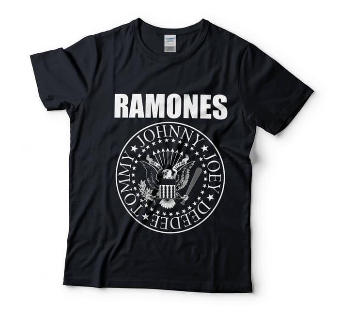 Baju Kaos Band Ramones Emblem Black Tag Gildan - UQ0KwY