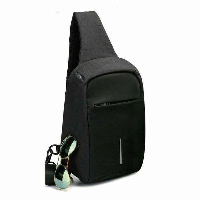 Tas SELEMPANG PRIA USB anti air & anti maling 