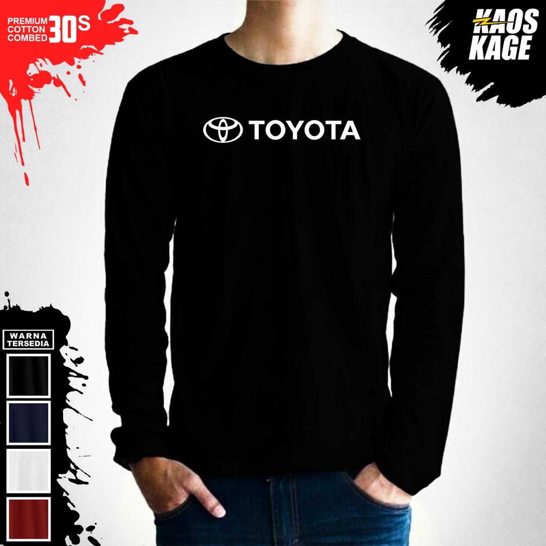 Kaos Combed 30S Toyota Lengan Panjang Sablon Cutting Polyflex