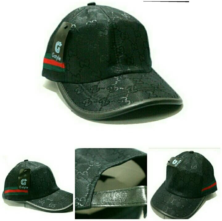 Topi Gucci Al Bahan Kanvas List Samping Semi Premium Import