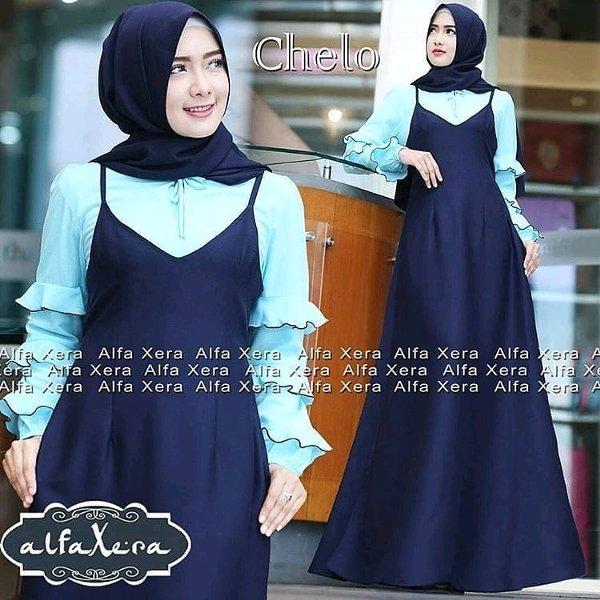 gamis remaja baju muslim dress murah baju murah hijab atasan wanita kemeja muslim chelo