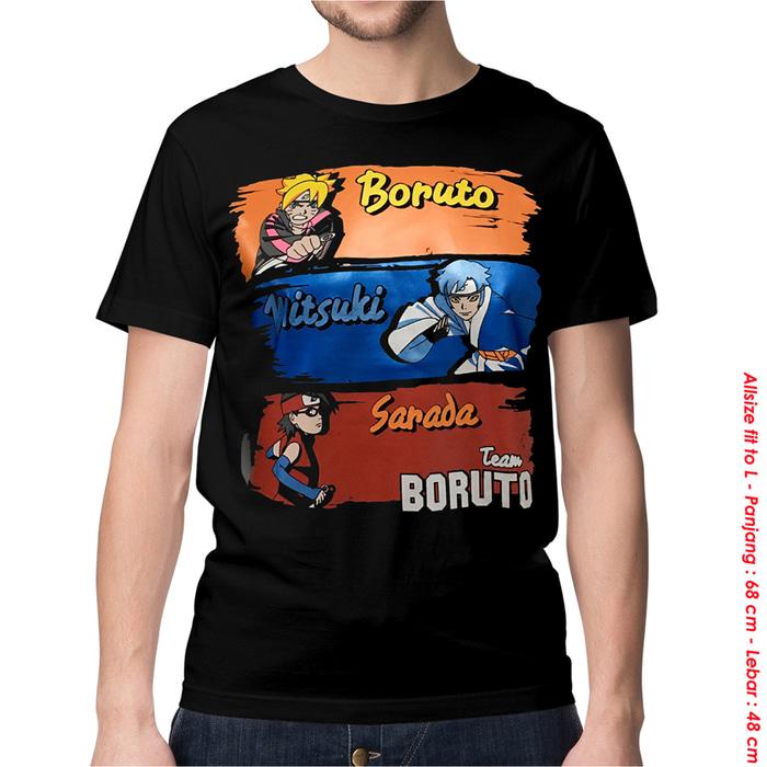 KAOS BAJU DISTRO ANIME NARUTO - TEAM BORUTO SPANDEX
