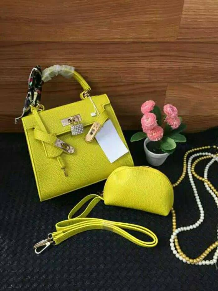 BEST SELLER!!! Tas Hermes Kelly Taiga Diamond/Kelly Taiga Set/Tas Mini HK Taiga Set - kHk00S