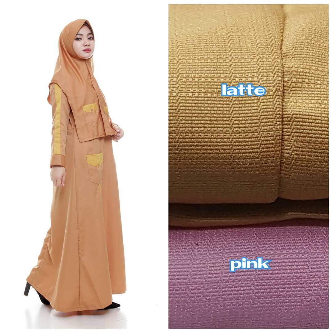 Baju Muslim Original Gamis Monita Set Syari Dress Baloteli Muslim Panjang Dress Casual Wanita Pakaian Hijab Modern Baju Gamis Modis Trendy Gaun Terbaru