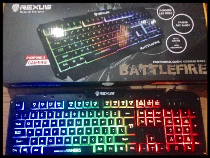 Keyboard Gaming Rexus K9D Semi Mechanical 19 Keys Anti Ghost