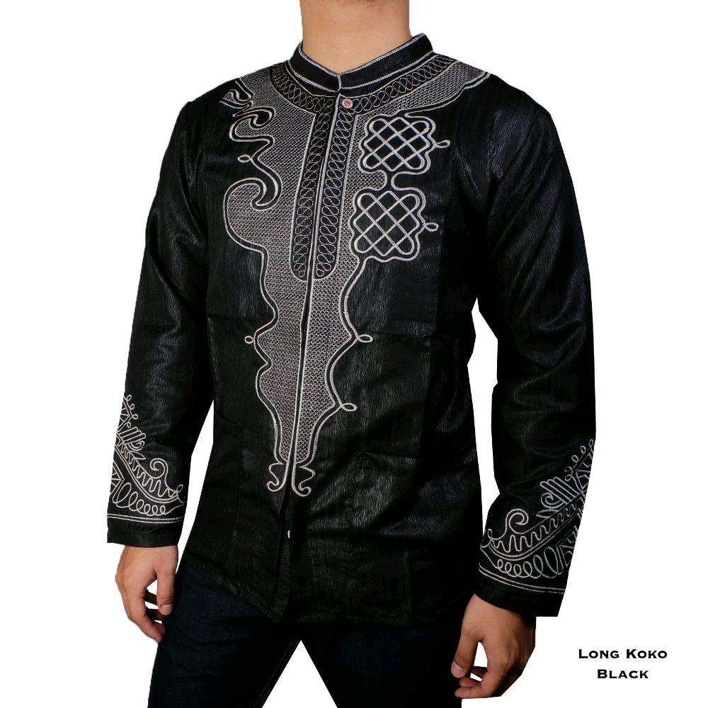 Kemeja Koko Black Panther Hitam Baju Lebaran Wakanda Pakaian Cowo Copenhagen
