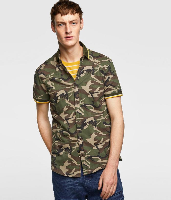 Polo Shirt Camouflage Zara Man Original Not Aape A Bathing Ape Kenzo
