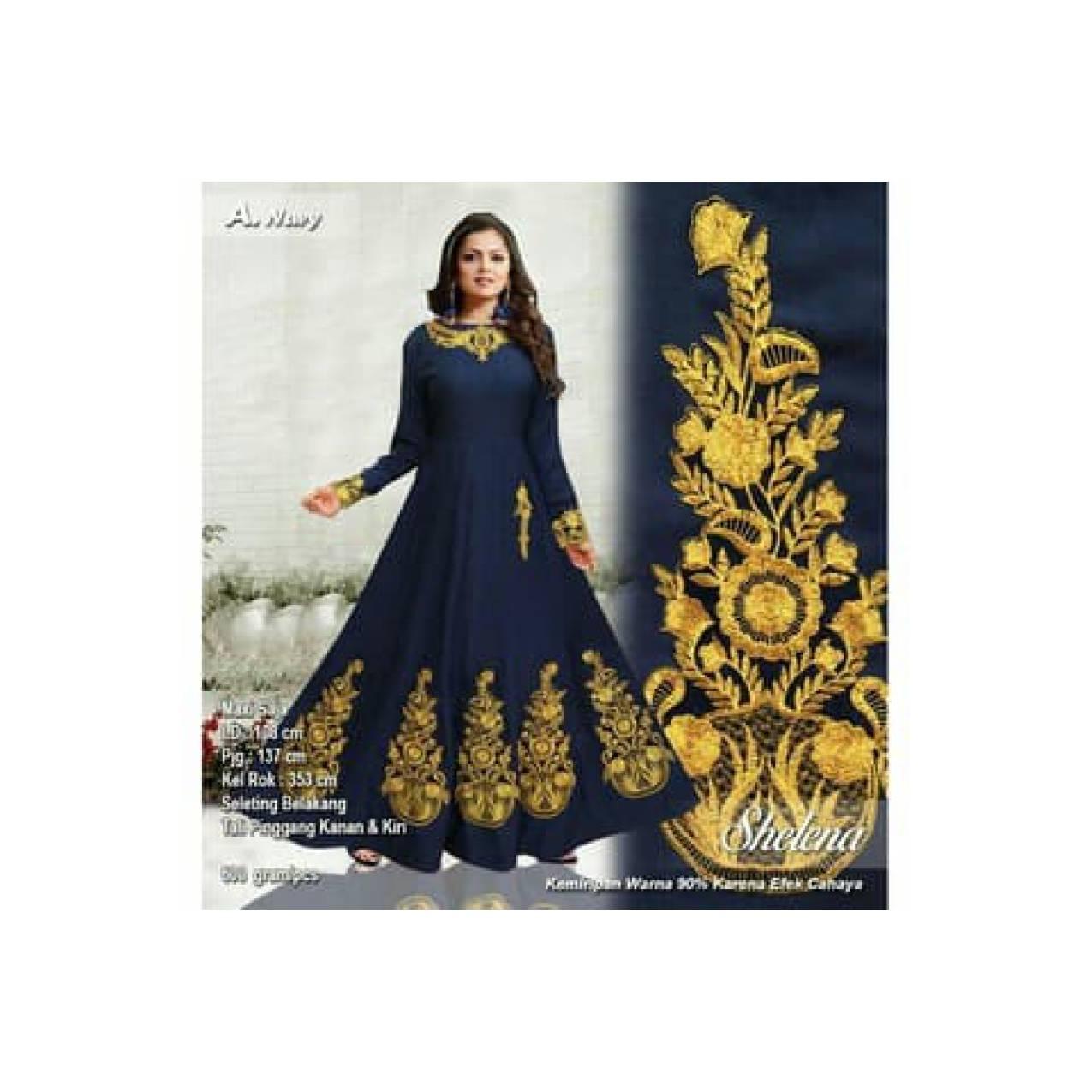 barang laris manis BAJU GAMIS PESTA INDIA REMAJA PREMIUM BATIK BORDIR