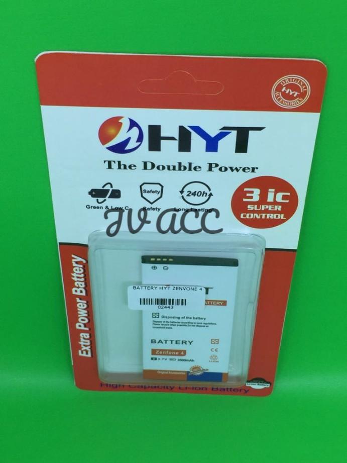 BATTERY BATERAI BATRE HYT DOUBLE POWER ASUS ZENFONE 4 DOUBLE IC PROTECTION
