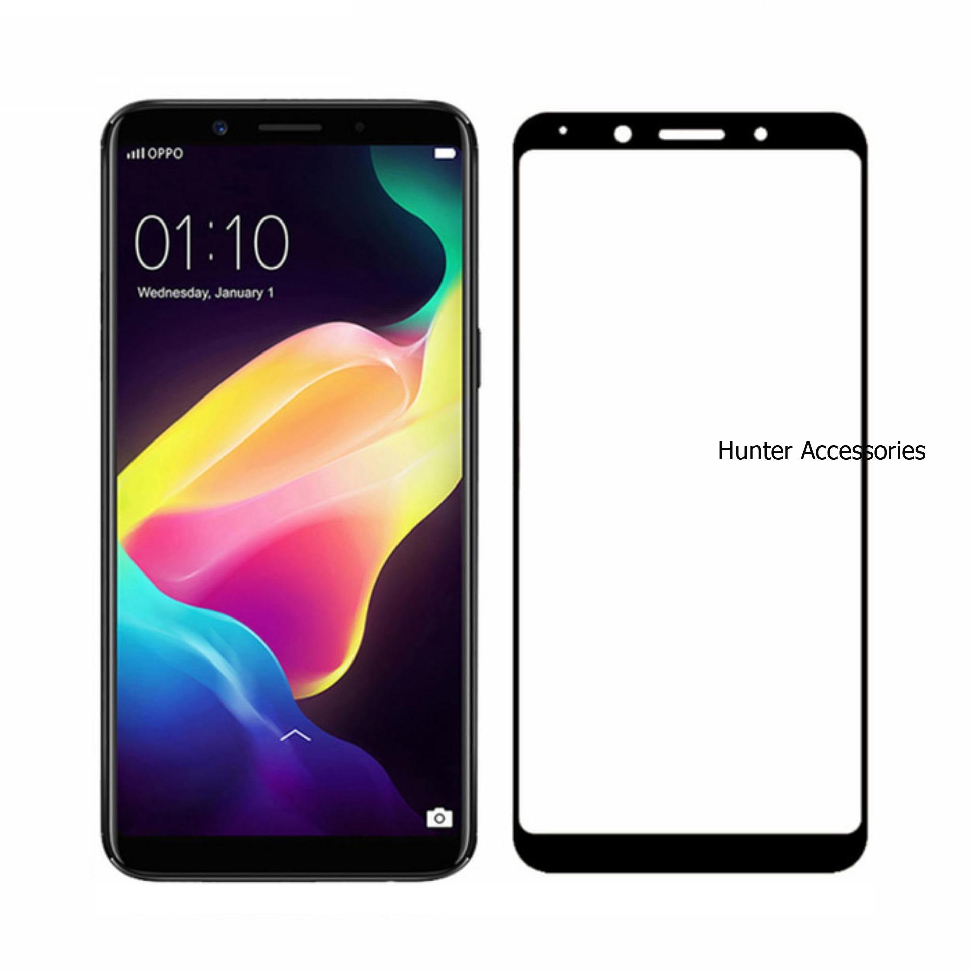 Tempered Glass Screen Protector / Anti Gores Kaca Oppo F5 - Hitam