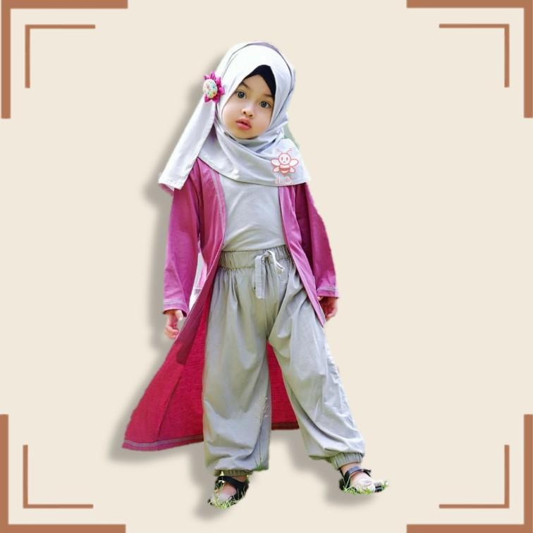 eLBi - Baju Muslim Anak Perempuan / Baju Muslim Balita Perempuan / Gamis Anak Perempuan / Gisela Series