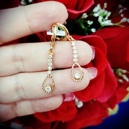 anting warna gold xuping cantik