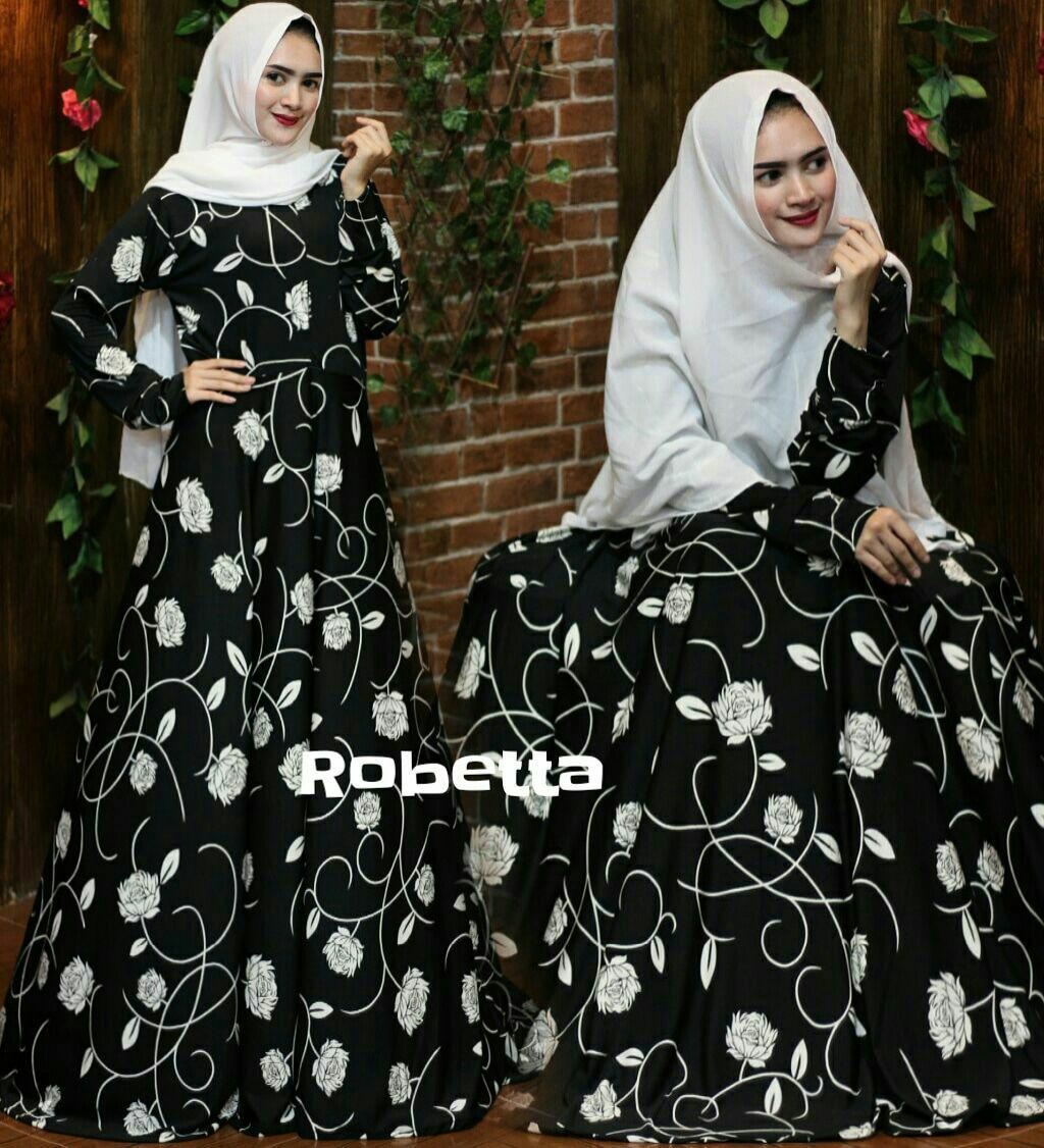 Nurul Collection-Baju muslim wanita murah/gamis syari/dress muslim/gamis busui/gamis gliter/gamis putih-klok 4m