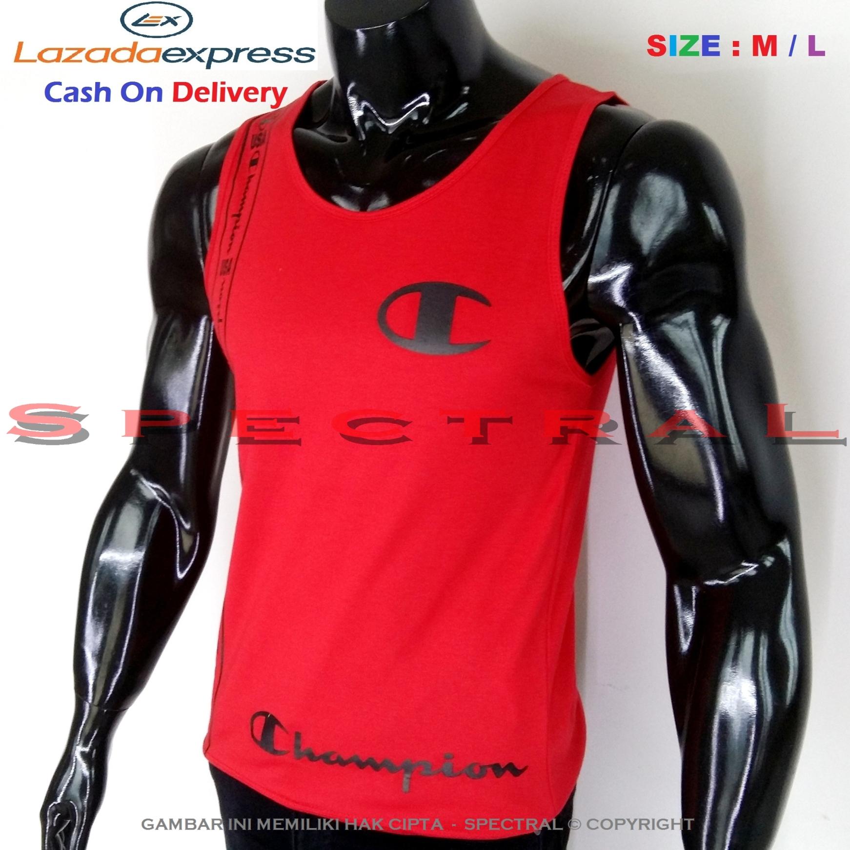 Spectral – Singlet Champion Off White M / L Soft Cotton Combed 30s Merah