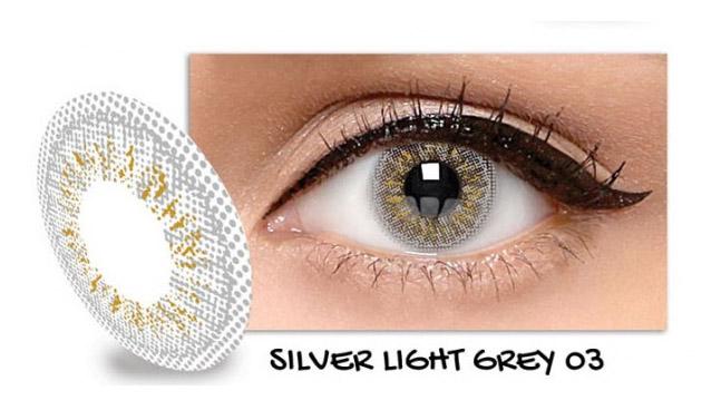 Exoticon Softlens by X2 ICE SILVER LIGHT GREY 03 / NO 3 - Minus 3.50