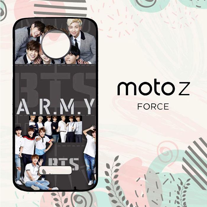 Casing Moto Z Force Custom Hardcase HP BTS Army Kpop L0480
