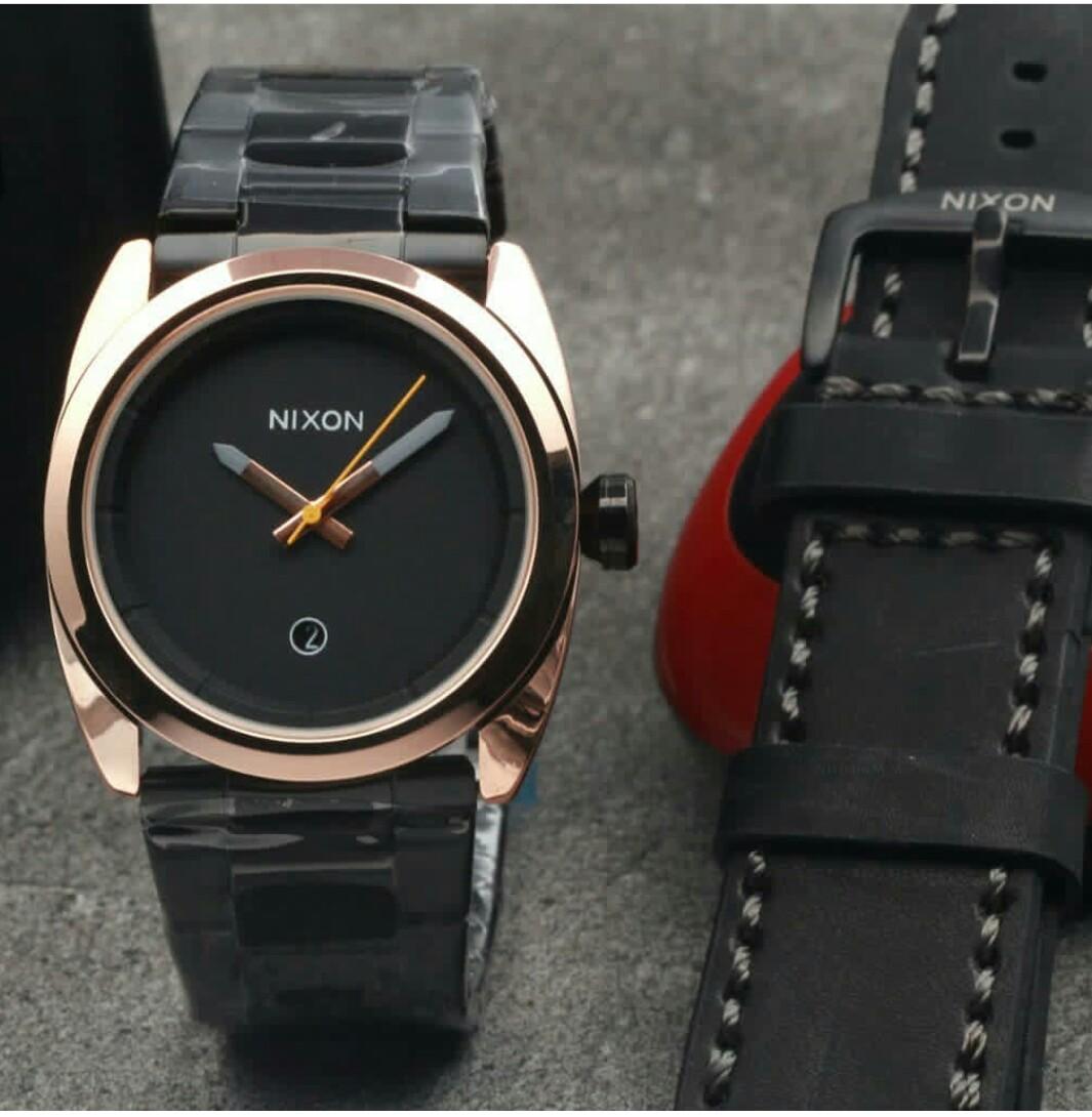 JAM TANGAN NIXON PAKET TALI KUIT DAN STAINLESS STEEL