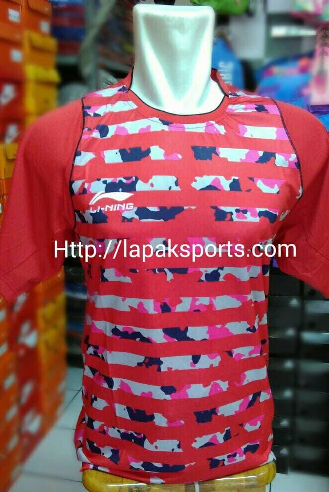 ORIGINAL!!! kaos badminton lining 67 merah - peWHJw