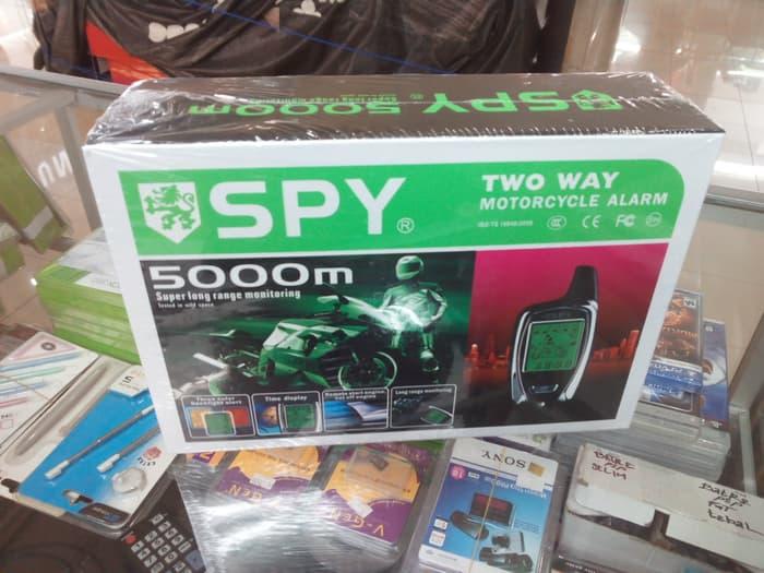 ALARM MOTOR SPY 5000M | ( gembok alarm motor anti maling koper sepeda pagar cakram kinbar kode tas mobil clock rumah sensor gerak pintu digital remote lock bht ) |