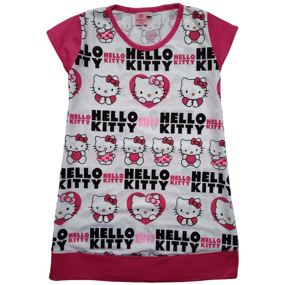 PROMO SALE - BAJU KAOS ATASAN T-SHIRT DASTER DRESS ANAK HELLO KITTY DHKM122517 F001