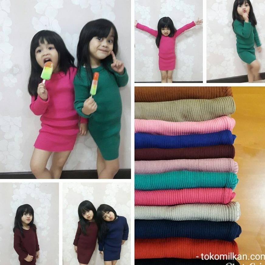 RAJUT LENGAN PANJANG ADILA DRESS MURAH MERIAH