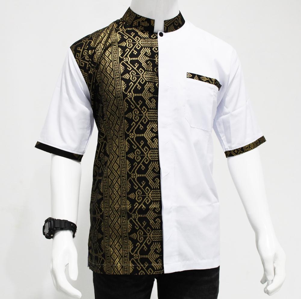 kemeja koko Model Baju Batik pria modern / Hem Batik Kombinasi Exclusive