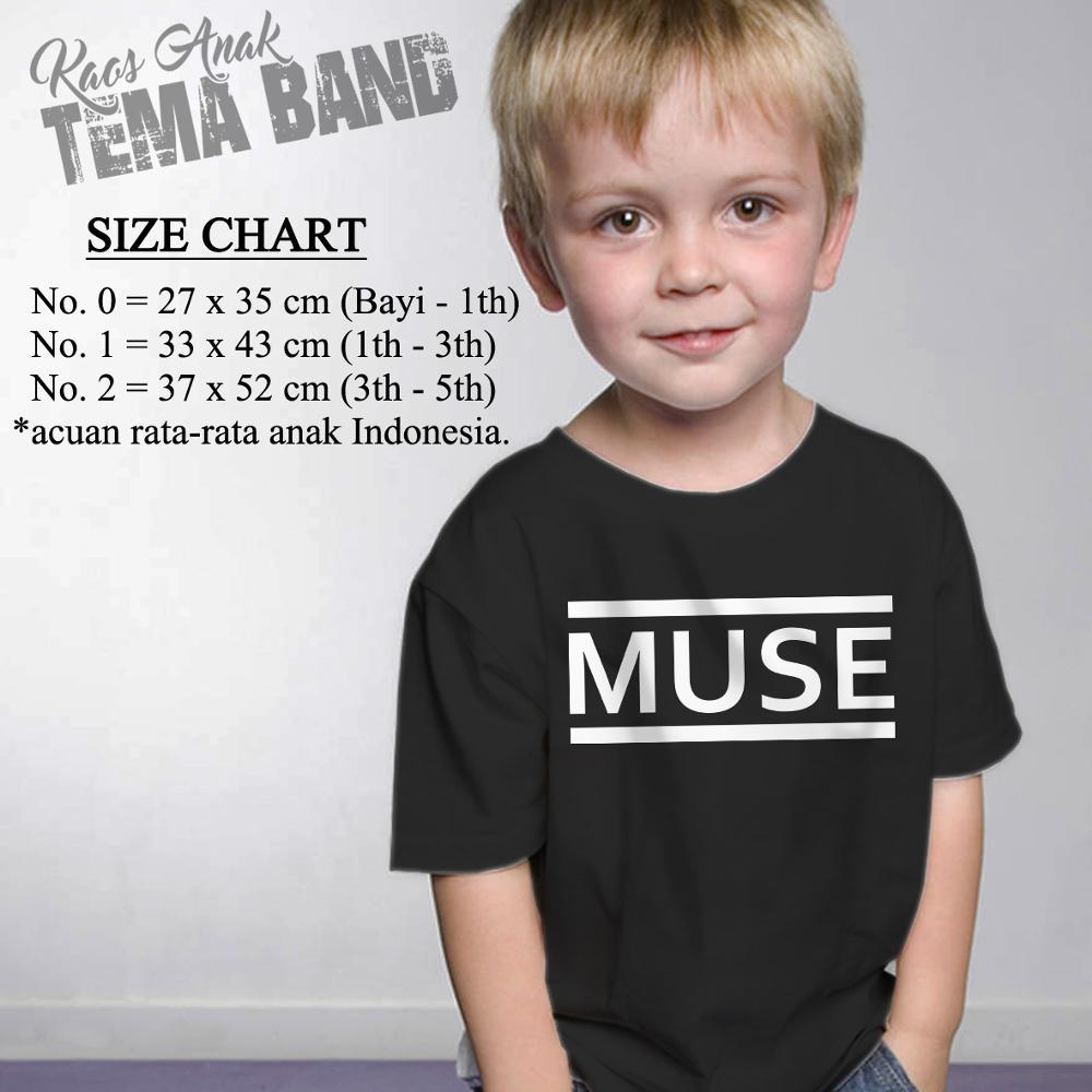 Kaos Anak Tema Band Muse #2 Hitam