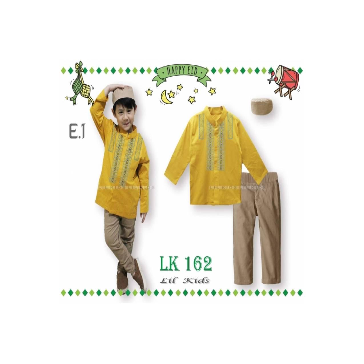 Promo LK162 E1 Besar Baju Koko Panjang Anak Import Lebaran Peci Kunin