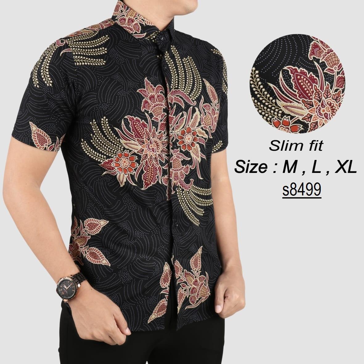 Batik Pria Modern Kemeja Pria Slim fit WW63