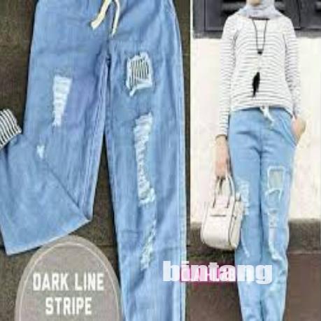 Original Darkline Pants Jeans Celana Panjang Cewek Kulot Wanita Muslim Joger Muslimah Murah Simple Trend 2018