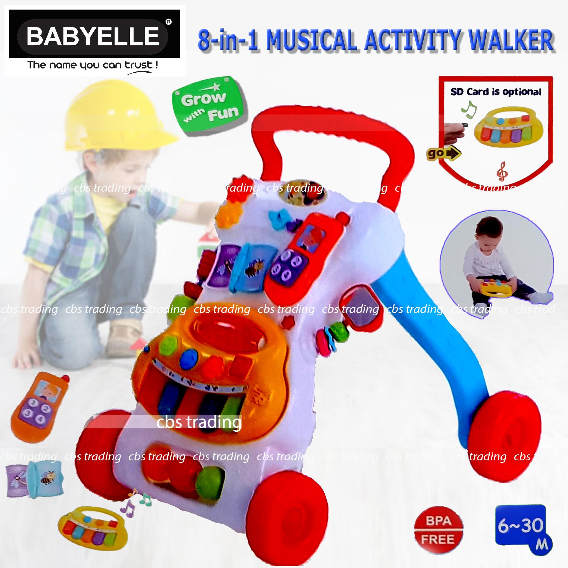 baby elle 8 in 1 musical activity walker