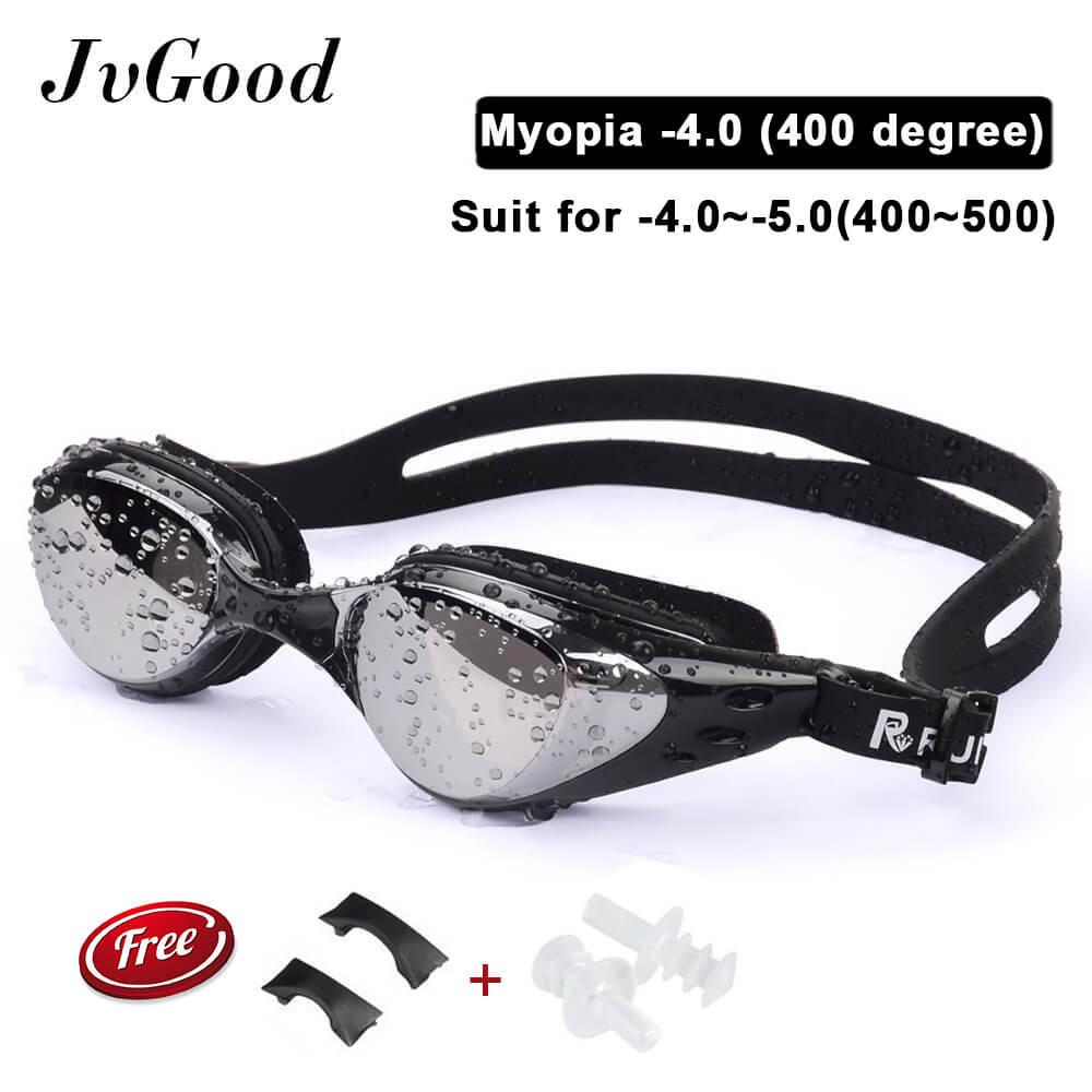 Jvgood Kacamata Renang Minus (Myopia) anti Berkabut-Embun-Berenang Kacamata Olahraga (-2.00 ~-5.00)
