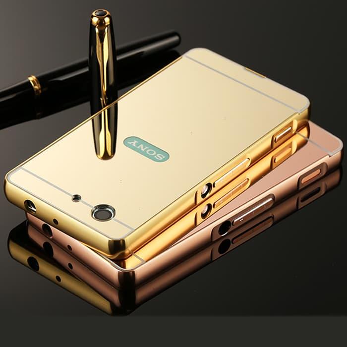 mirror Xperia Z3 Compact/mini Bumper Sony Aluminium With Back Case Pc