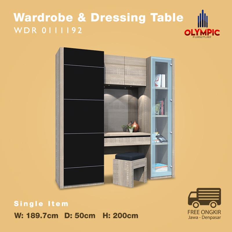 Olympic Wardrobe Vanity Set Lemari Baju Meja rRias Set - WDR0111192