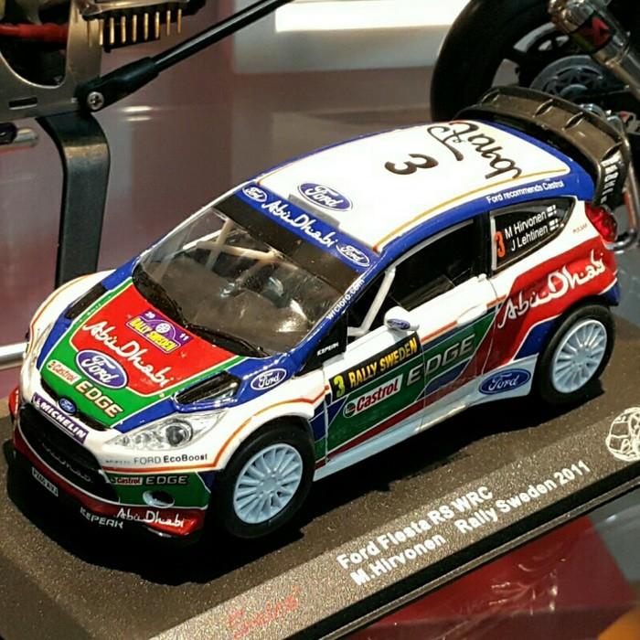 Diecast Mobil Rally Skala 1:32 Abu Dhabi Ford Fiesta Rs M.Hirvonen - Xespxe