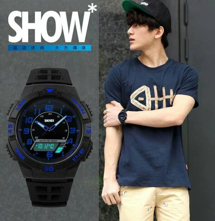 Harga Spesial!! Skmei Casio Men Sport Led Watch Water Resistant 50M - Ad1065 - ready stock