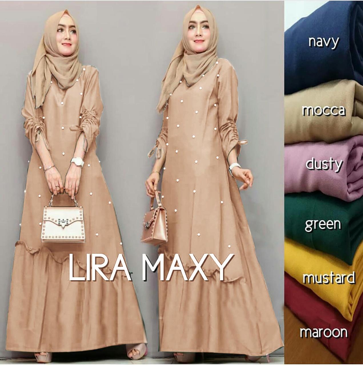 MAXI DRESS BALOTELY MUSLIMAH / GAMIS MAXI DRESS MURAH LYRA WARNA MOCHA ( TANPA PASMINA)