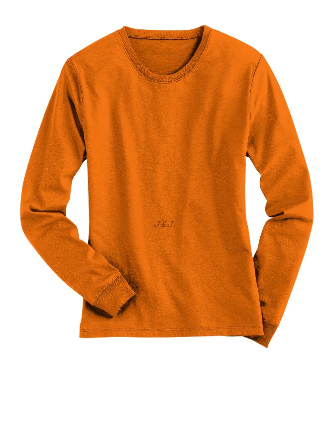 Best Seller!! Jual Kaos Polos Lengan Panjang Katun Orange 3Xl - 4Xl Big Size Jumbo - ready stock